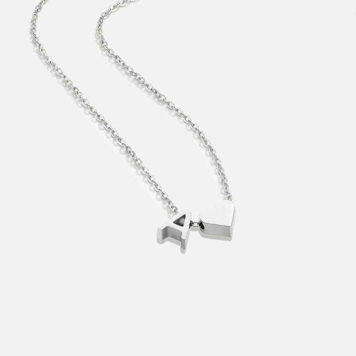 Silver 'Eternal Love' Necklace with Initial