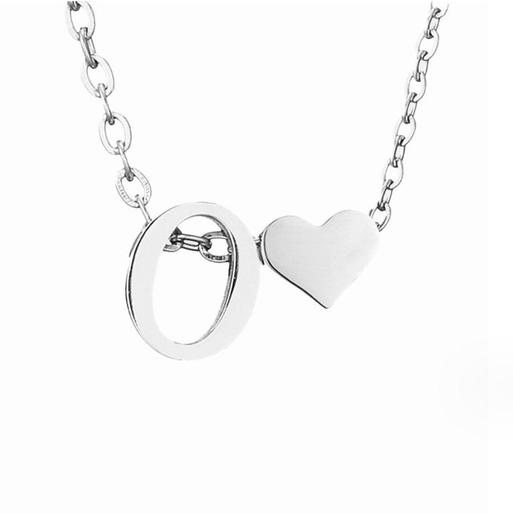 Silver 'Eternal Love' Necklace with Initial