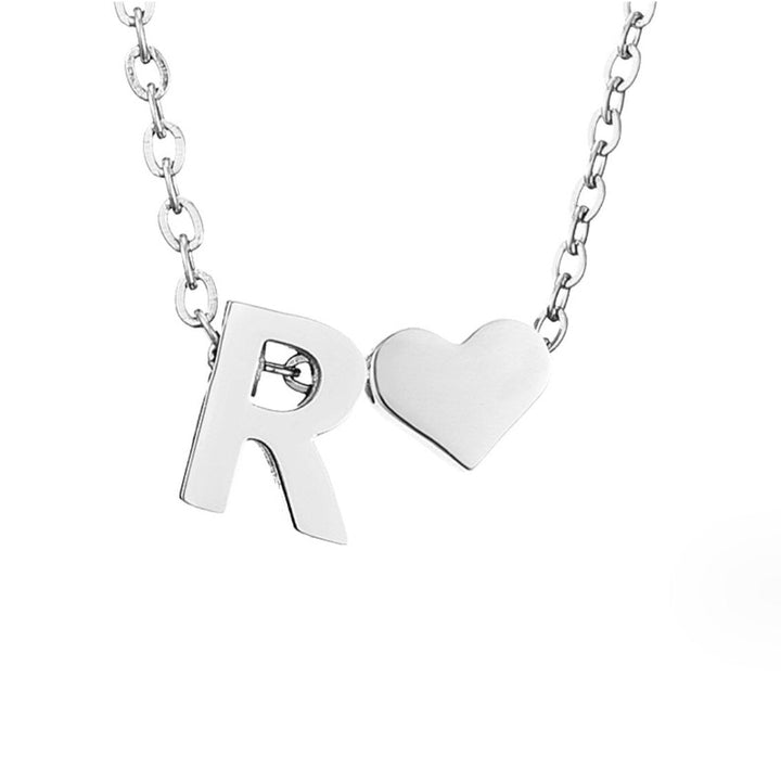 Silver 'Eternal Love' Necklace with Initial