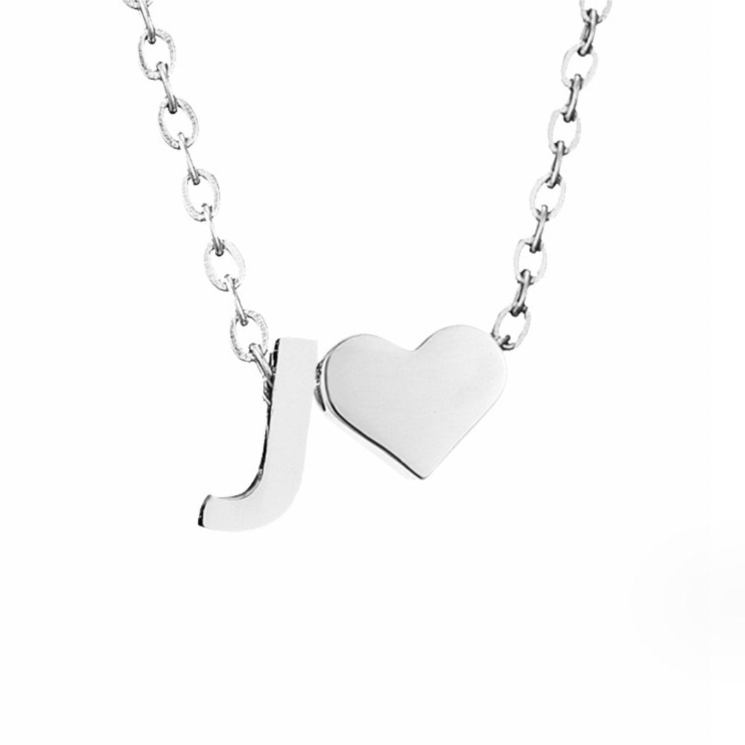Silver 'Eternal Love' Necklace with Initial