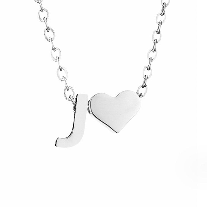 Silver 'Eternal Love' Necklace with Initial