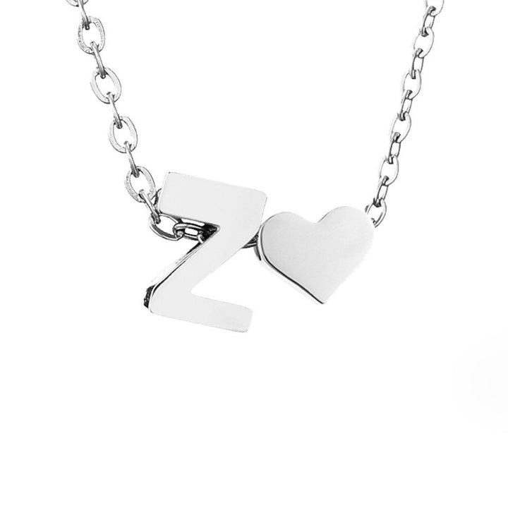 Silver 'Eternal Love' Necklace with Initial