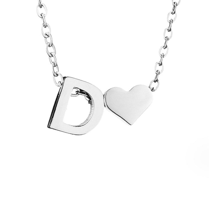 Silver 'Eternal Love' Necklace with Initial