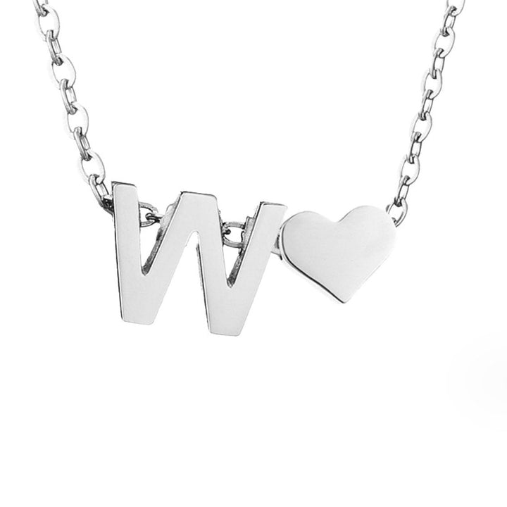 Silver 'Eternal Love' Necklace with Initial