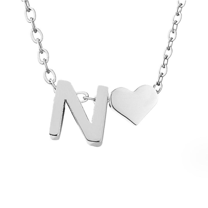 Silver 'Eternal Love' Necklace with Initial