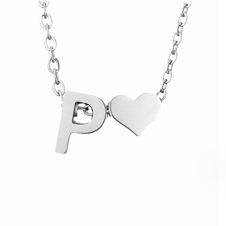 Silver 'Eternal Love' Necklace with Initial