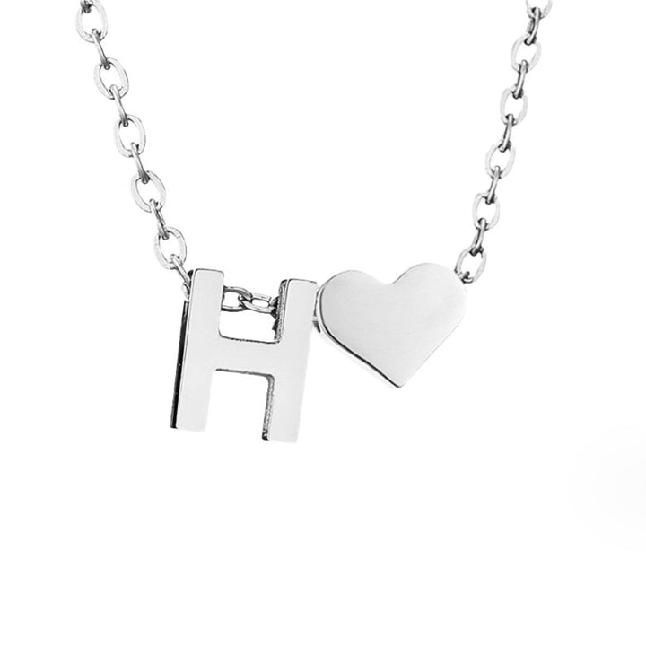 Silver 'Eternal Love' Necklace with Initial