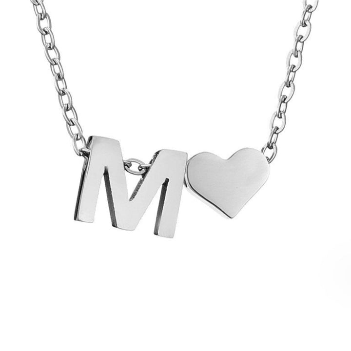 Silver 'Eternal Love' Necklace with Initial