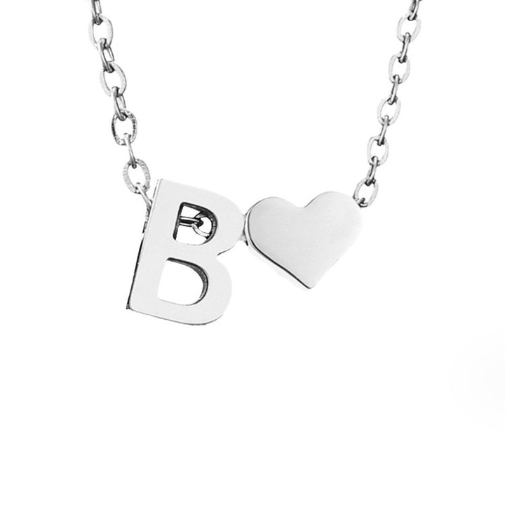 Silver 'Eternal Love' Necklace with Initial