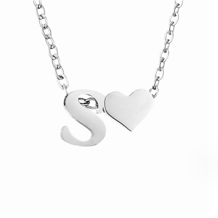 Silver 'Eternal Love' Necklace with Initial