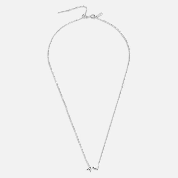 Silver 'Eternal Love' Necklace with Initial