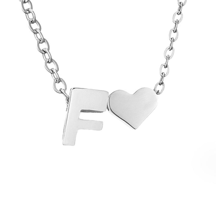 Silver 'Eternal Love' Necklace with Initial