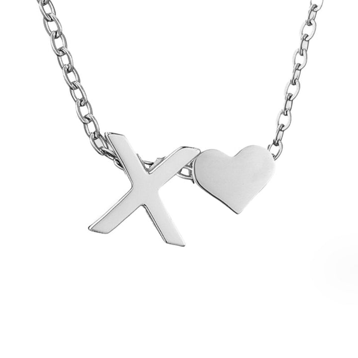 Silver 'Eternal Love' Necklace with Initial