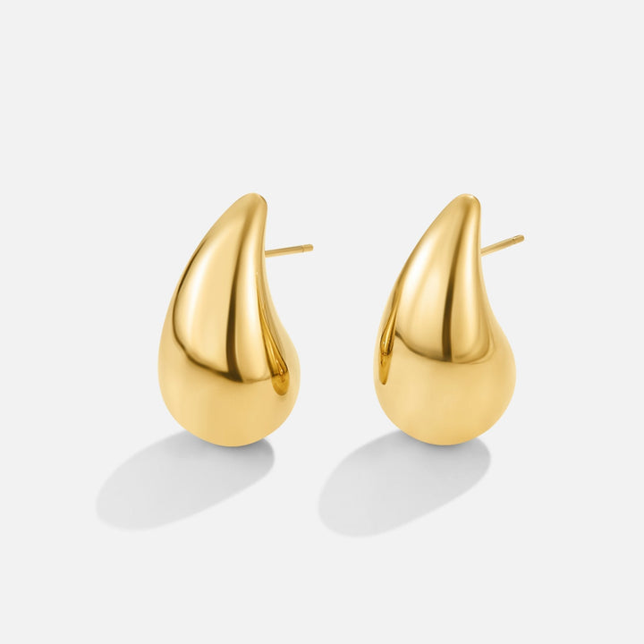 Boucles d'oreilles en forme de goutte d'eau en or