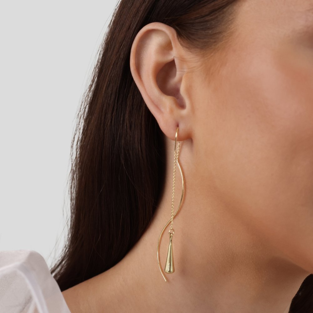 Boucles d'oreilles à franges en forme de goutte