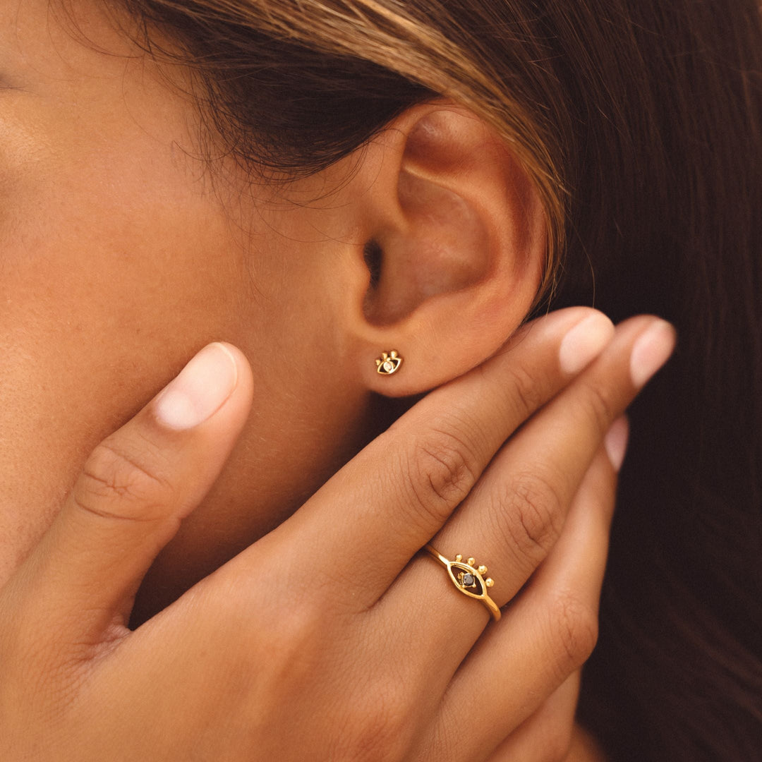 Éclat Mystique – Boucles d’Oreilles Œil Malin