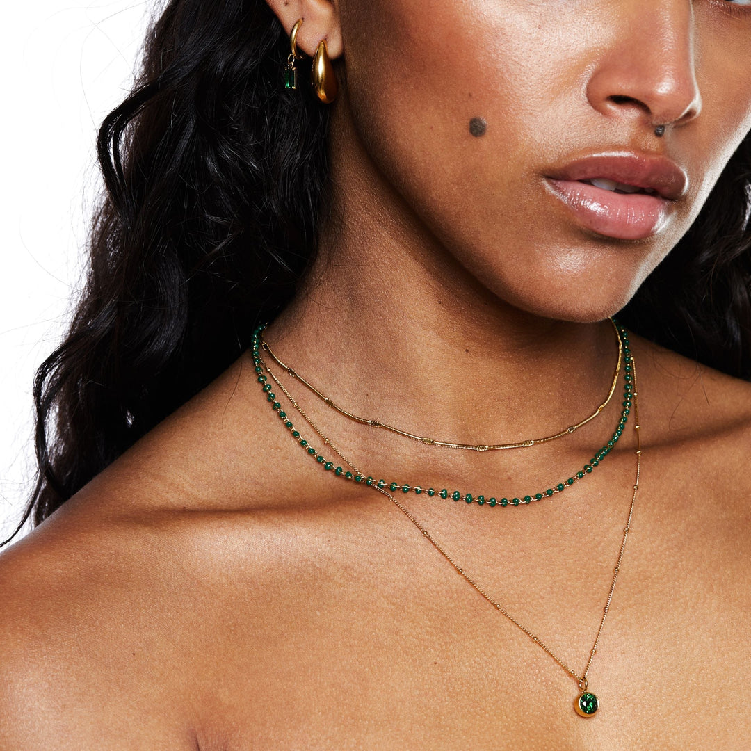 Éclat Vert : Collier Ras de Cou Chic