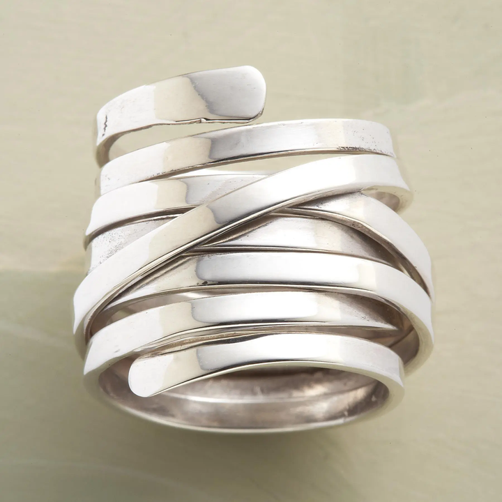Bliss - Bague en Argent Épaisse Vintage
