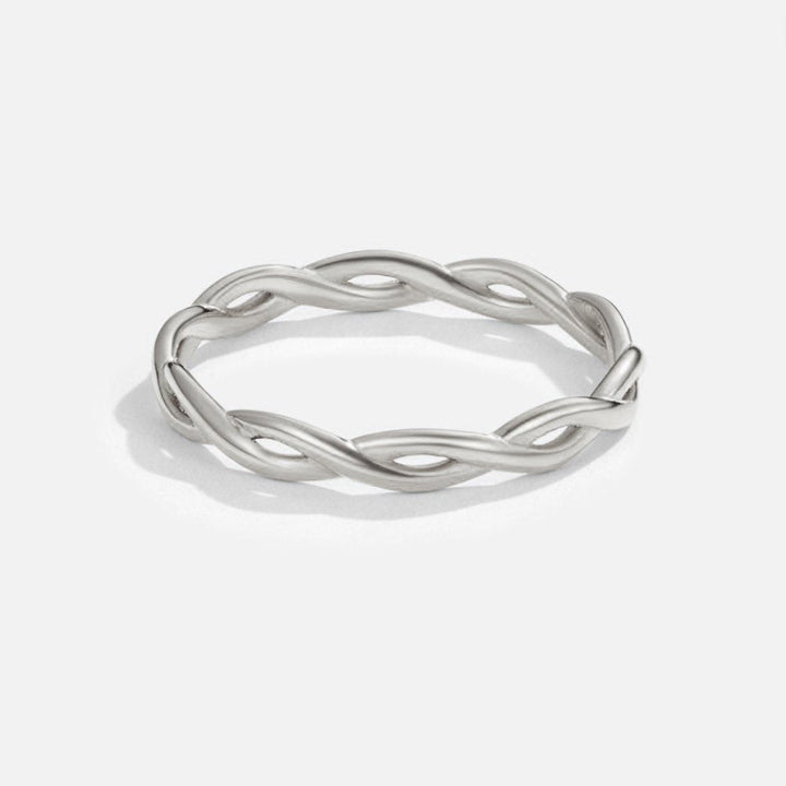 Twisted Infinity Ring in Silver