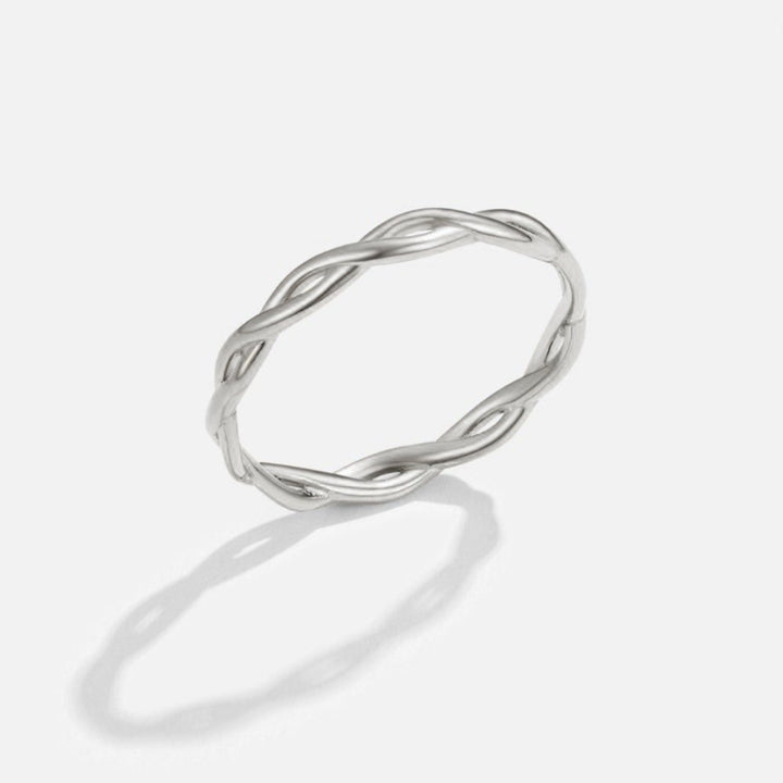 Twisted Infinity Ring in Silver