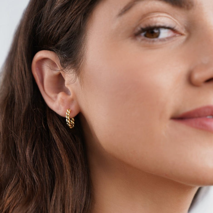 Éclat Torsadé – Boucles d’oreilles Luna Twist