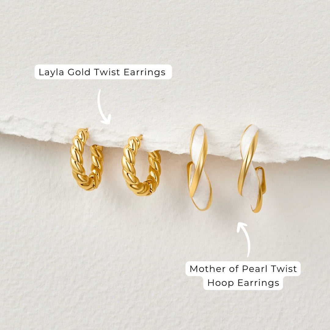 Éclat Torsadé – Boucles d’oreilles Luna Twist