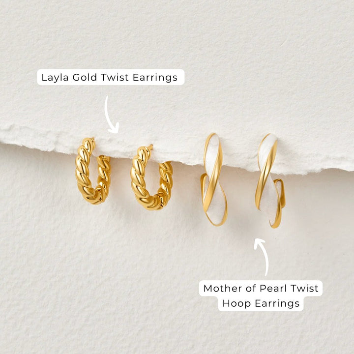 Éclat Torsadé – Boucles d’oreilles Luna Twist