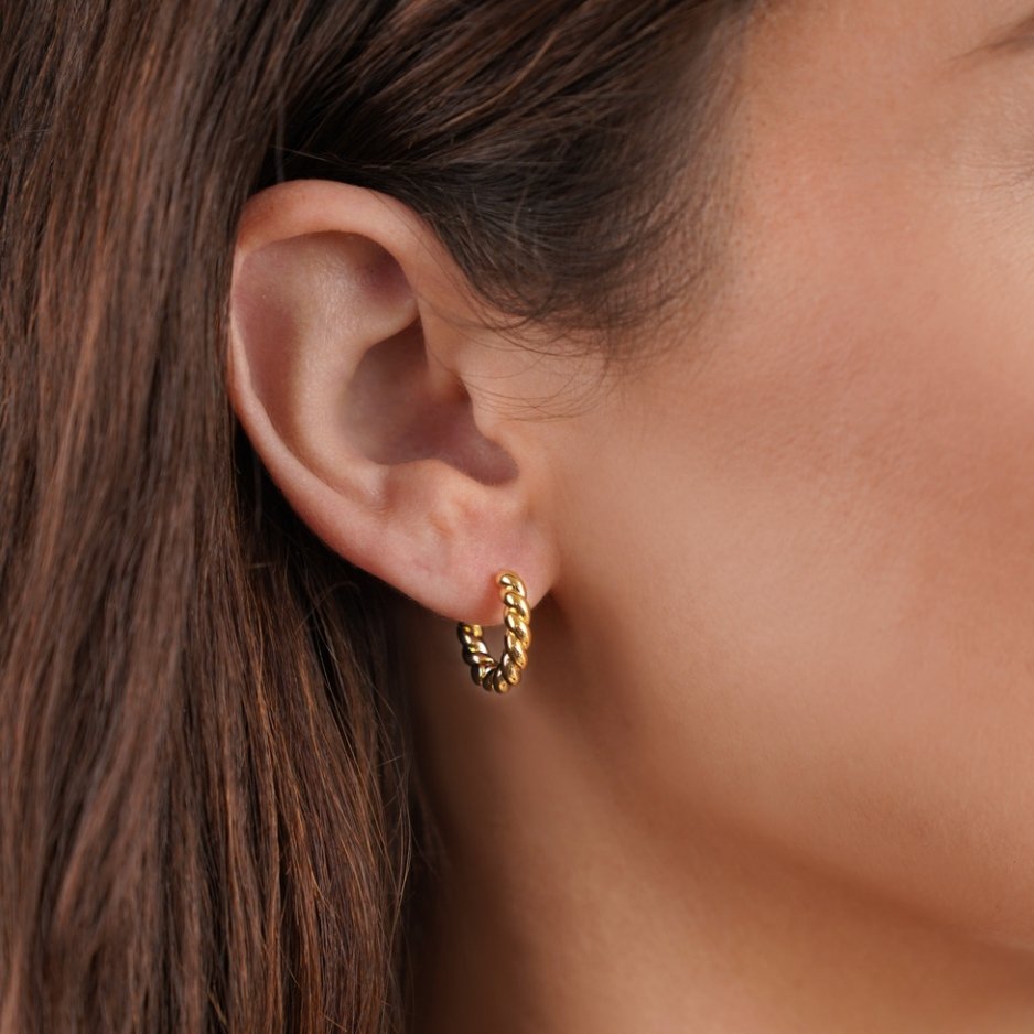 Éclat Torsadé – Boucles d’oreilles Luna Twist