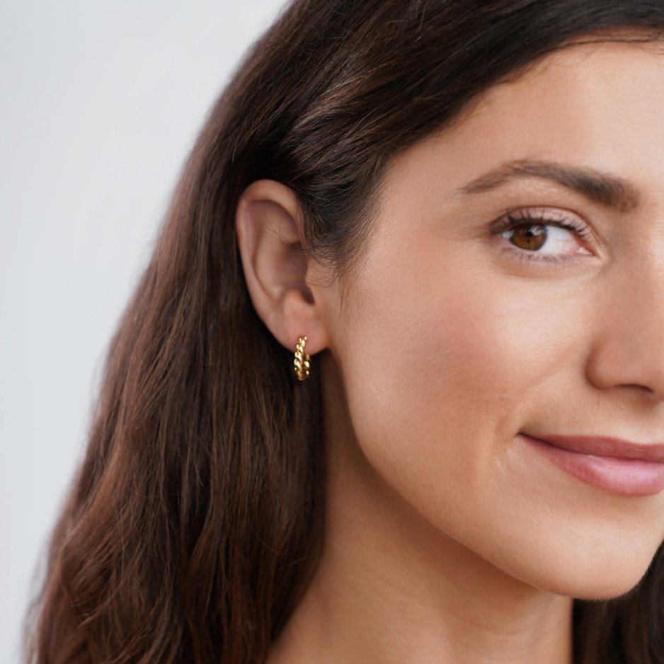Éclat Torsadé – Boucles d’oreilles Luna Twist