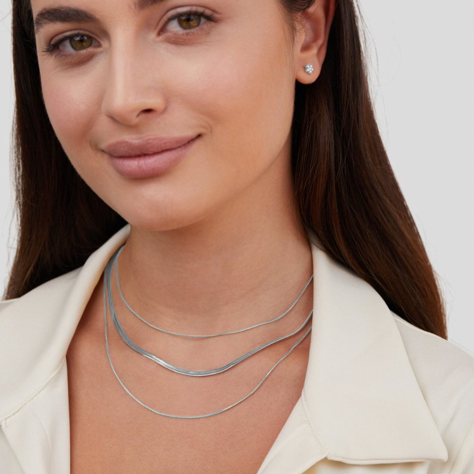 Multi-Layer Silver Chain Necklace