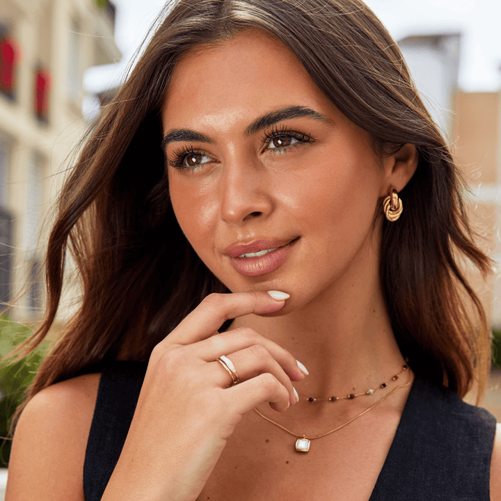 Sofia Braided Silver Hoops